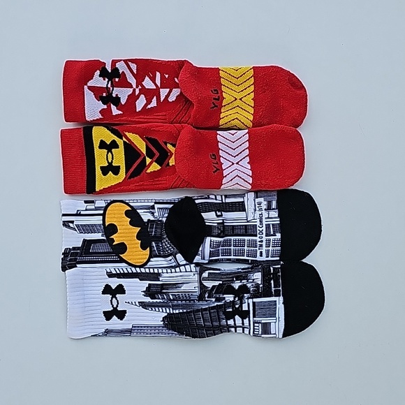 Under Armour UA Boy's Alter Ego Batman Super Hero Socks 2 Pair - Picture 1 of 7